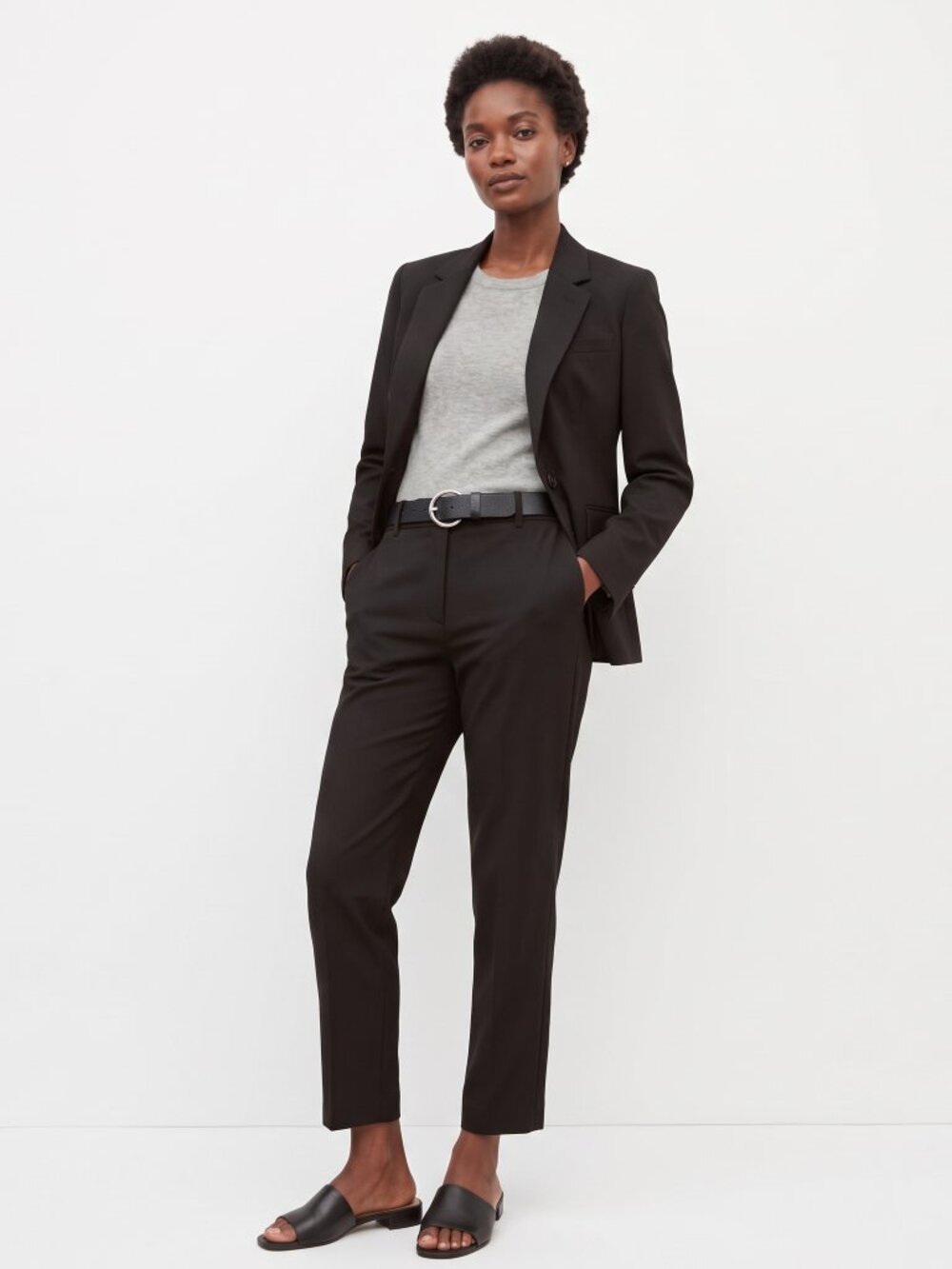M.M.LaFleur Black Pant Suit Set Size 6 Two Piece Career Office Professional